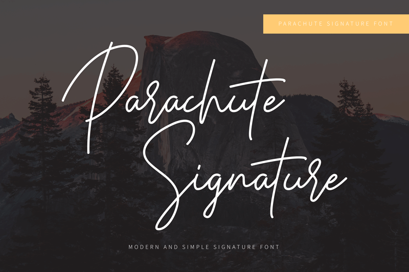 Parachute Signature font