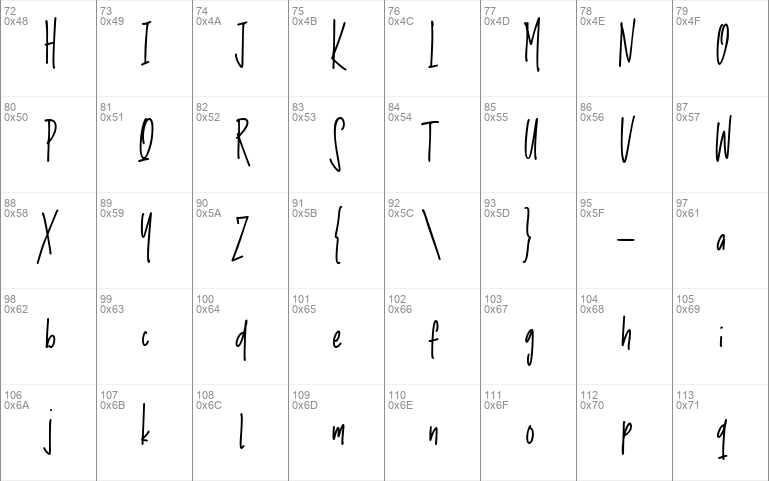 The Sticky Longest font