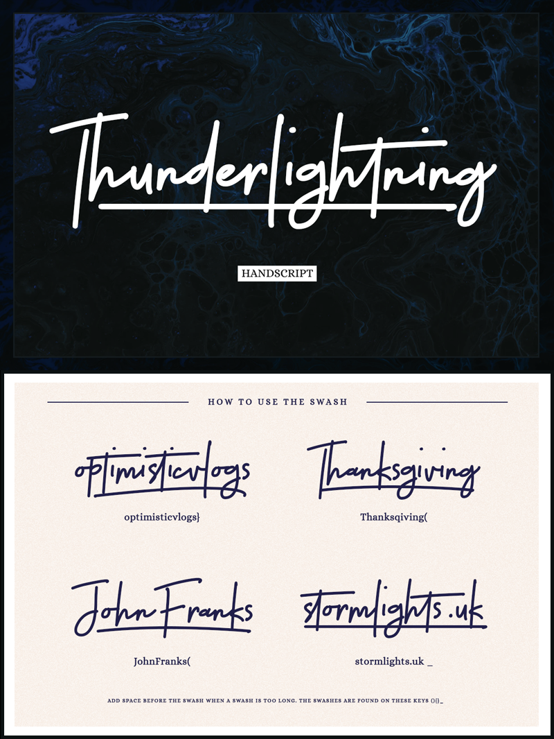 Thunderlightning Script Persona font