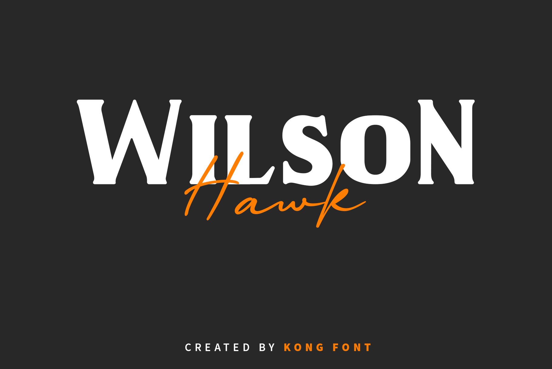 Wilson hawk demo font