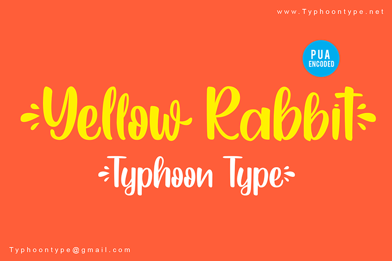 Yellow Rabbit - Personal Use font