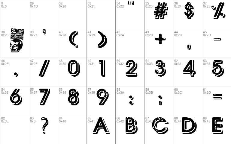 Gameboard font