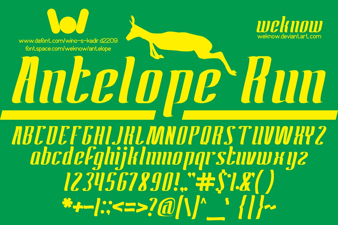 Antelope Run font
