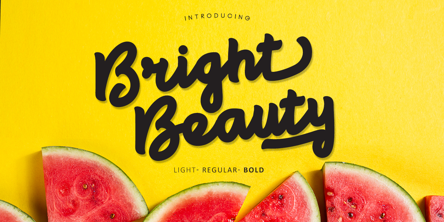 Bright beauty font