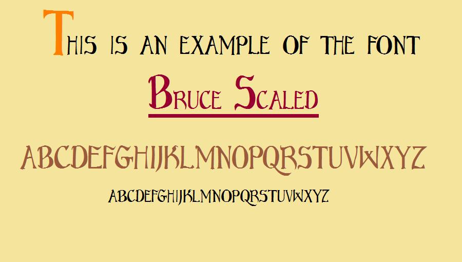 Bruce font