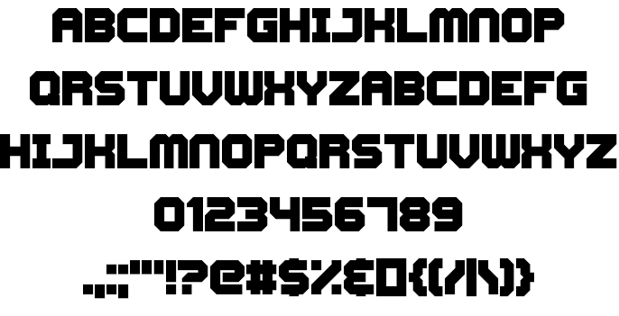 Cyberspace Raceway Back font