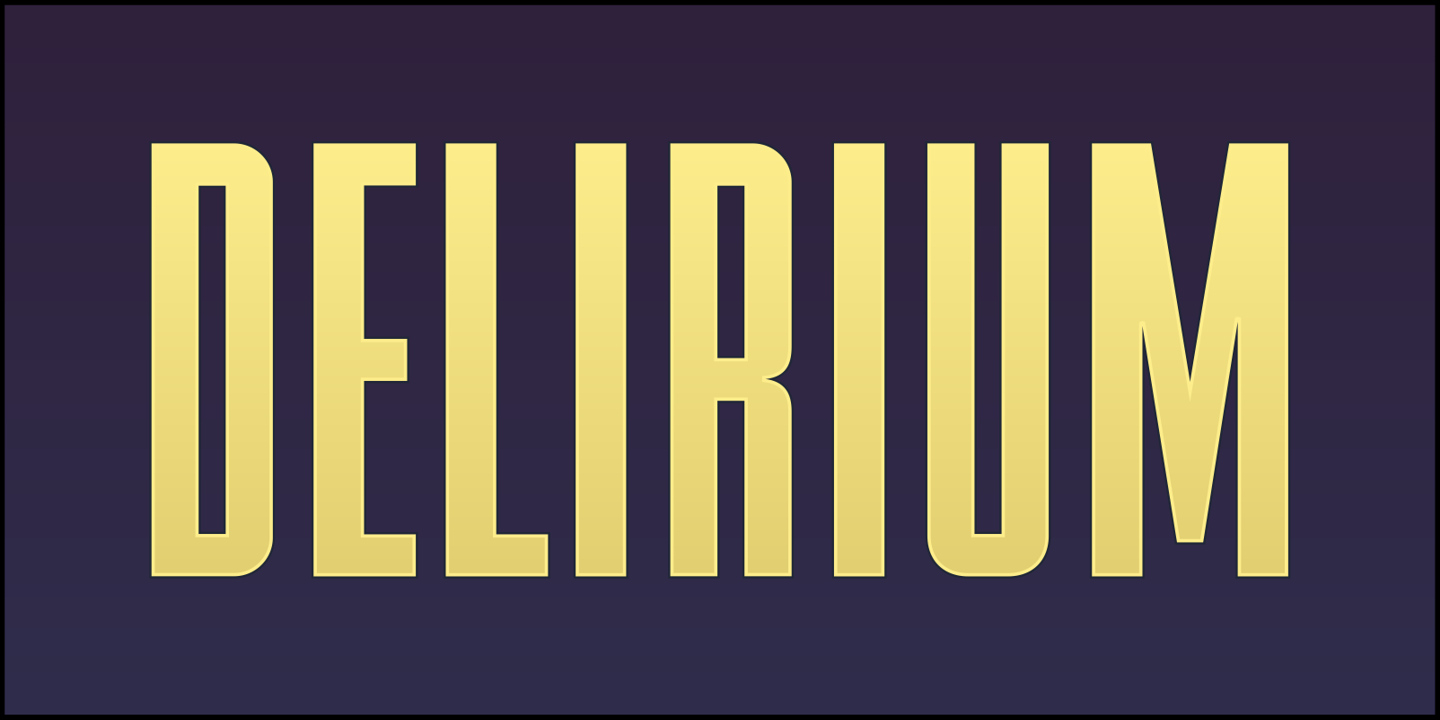 DELIRIUM NCV font