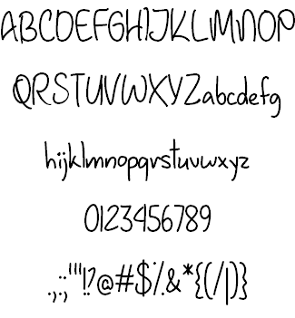 January Handwriting font