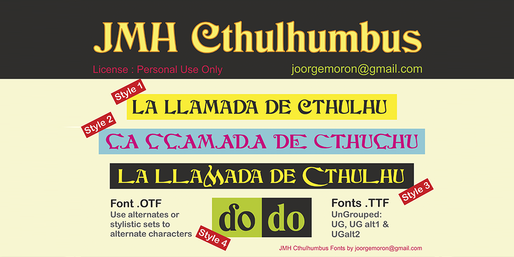 JMH Cthulhumbus font
