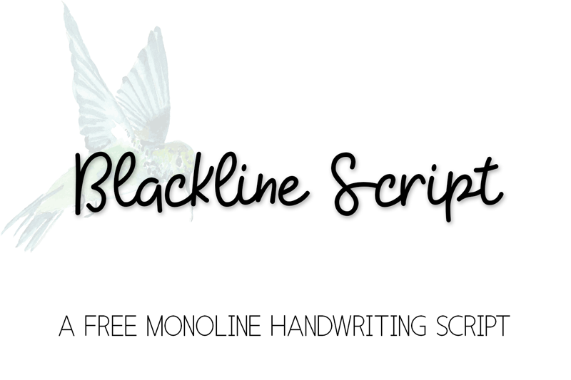 KH-Blackline-Script font