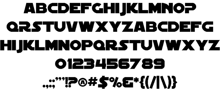 SF Distant Galaxy Outline font