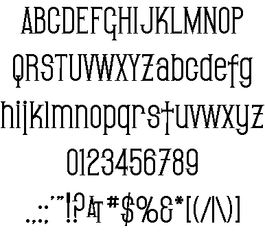 SF Gothican font