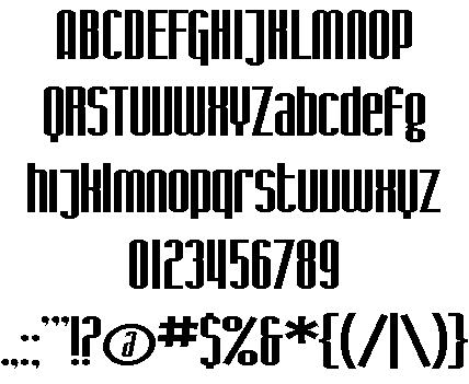 SF Iron Gothic Extended font