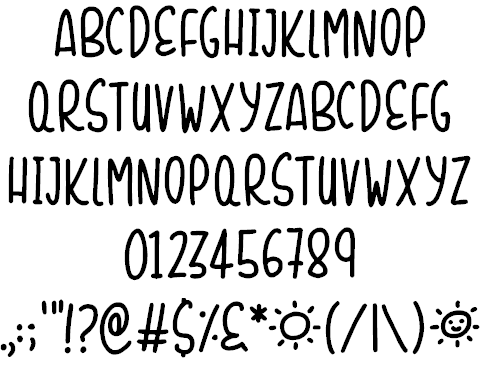 Sunshine Smiles font