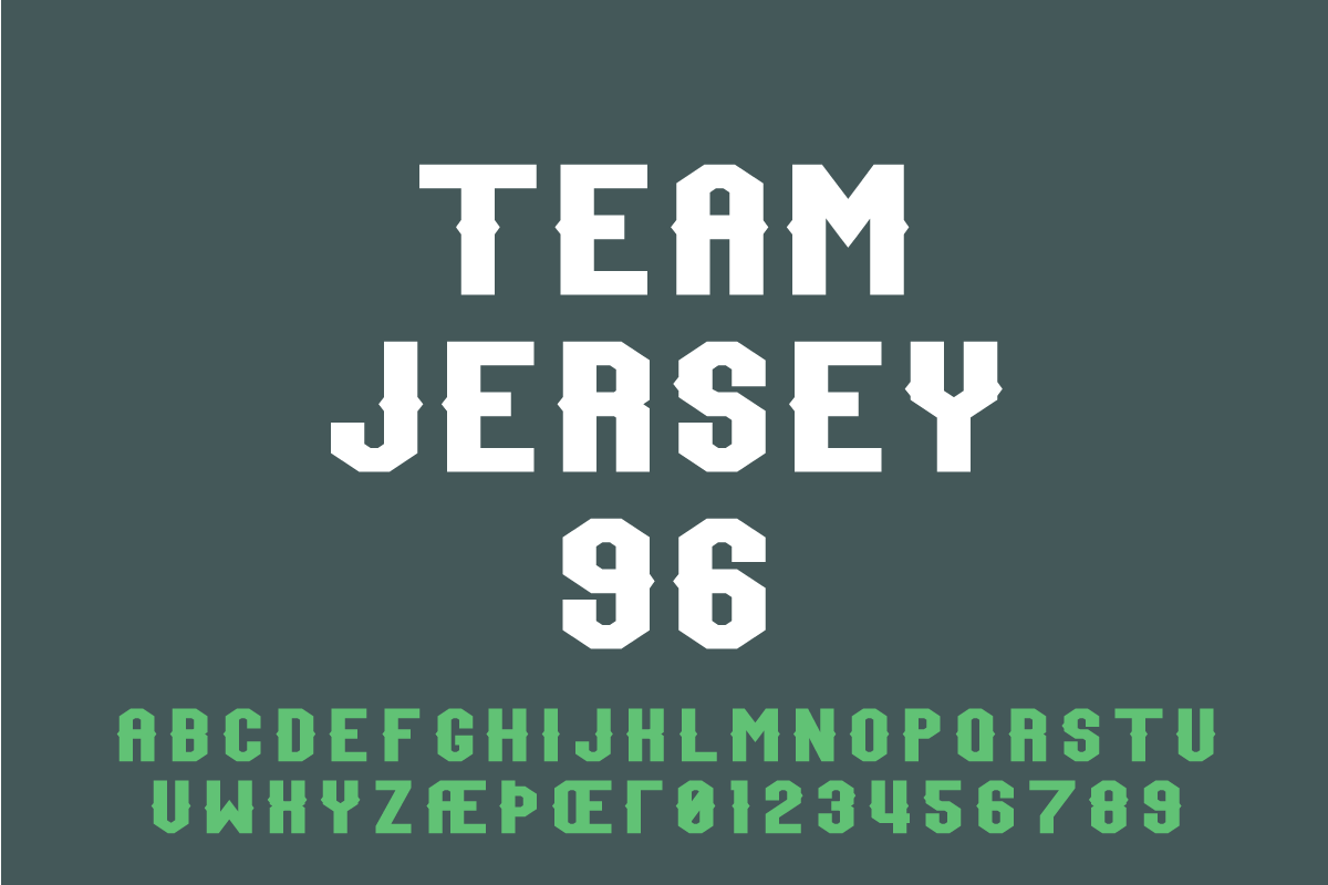 Team Jersey 96 Demo font