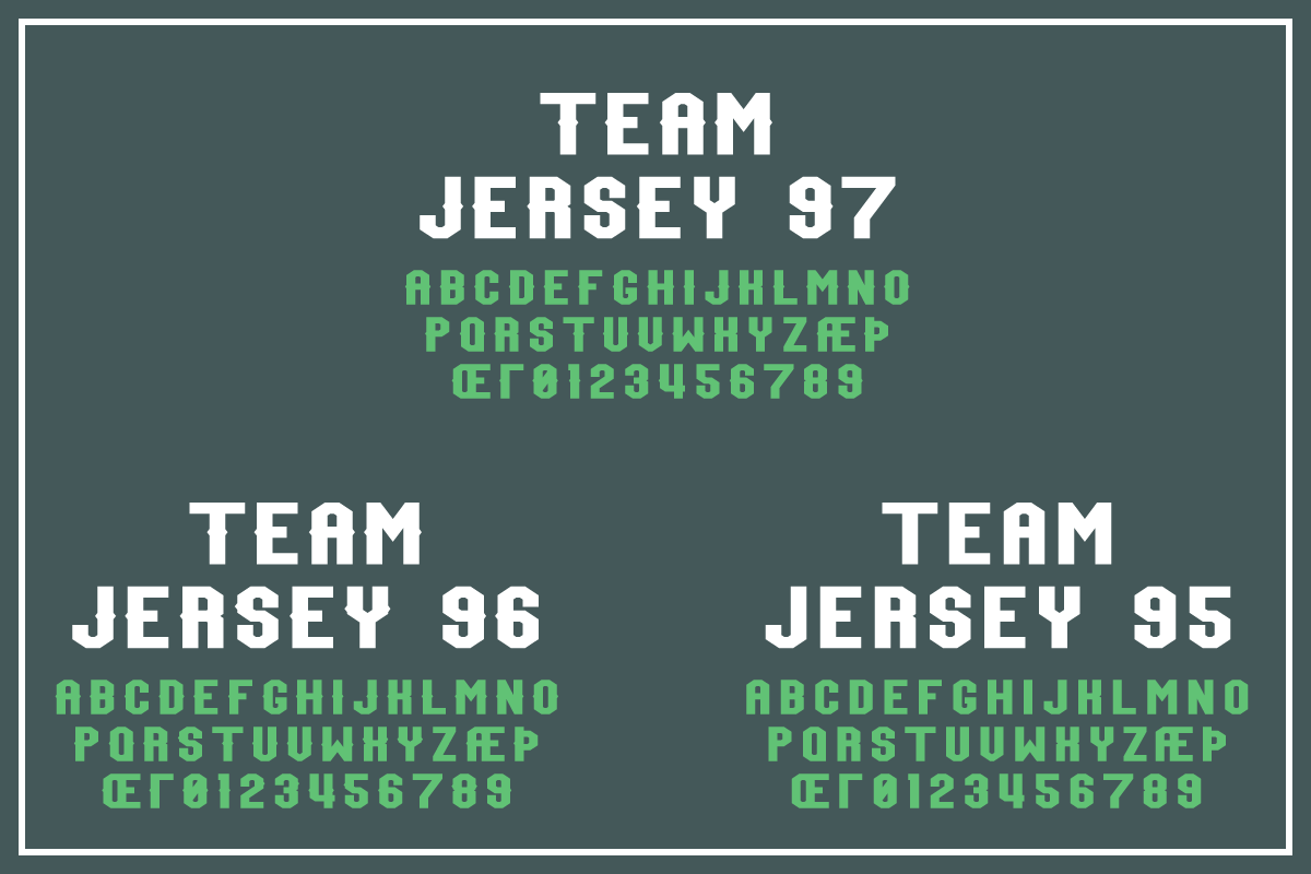 Team Jersey 96 Demo font