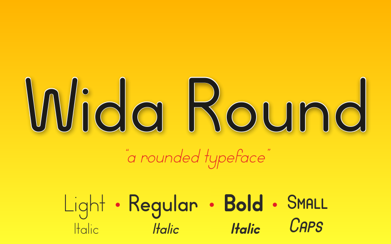 Wida Round Demo font
