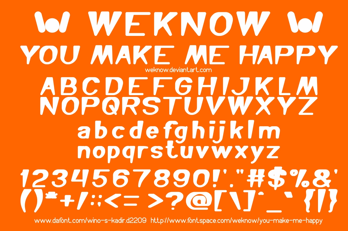 You Make Me Happy font