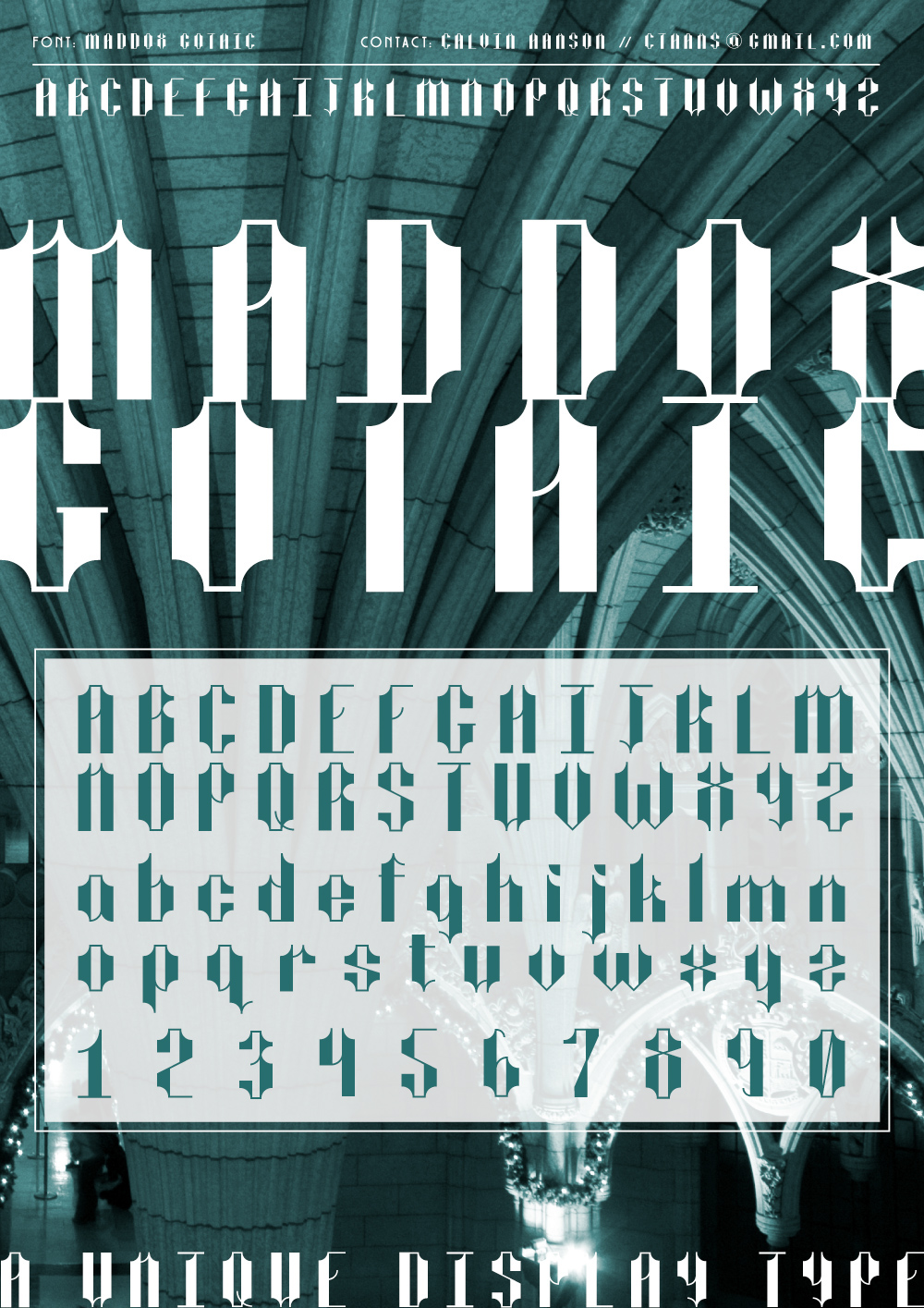 Maddox Gothic font