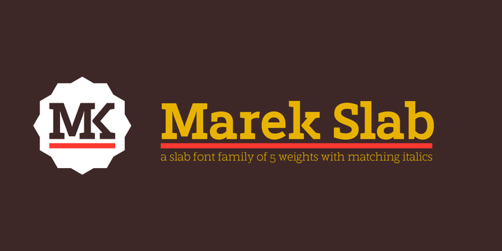 Marek Slab demo version font