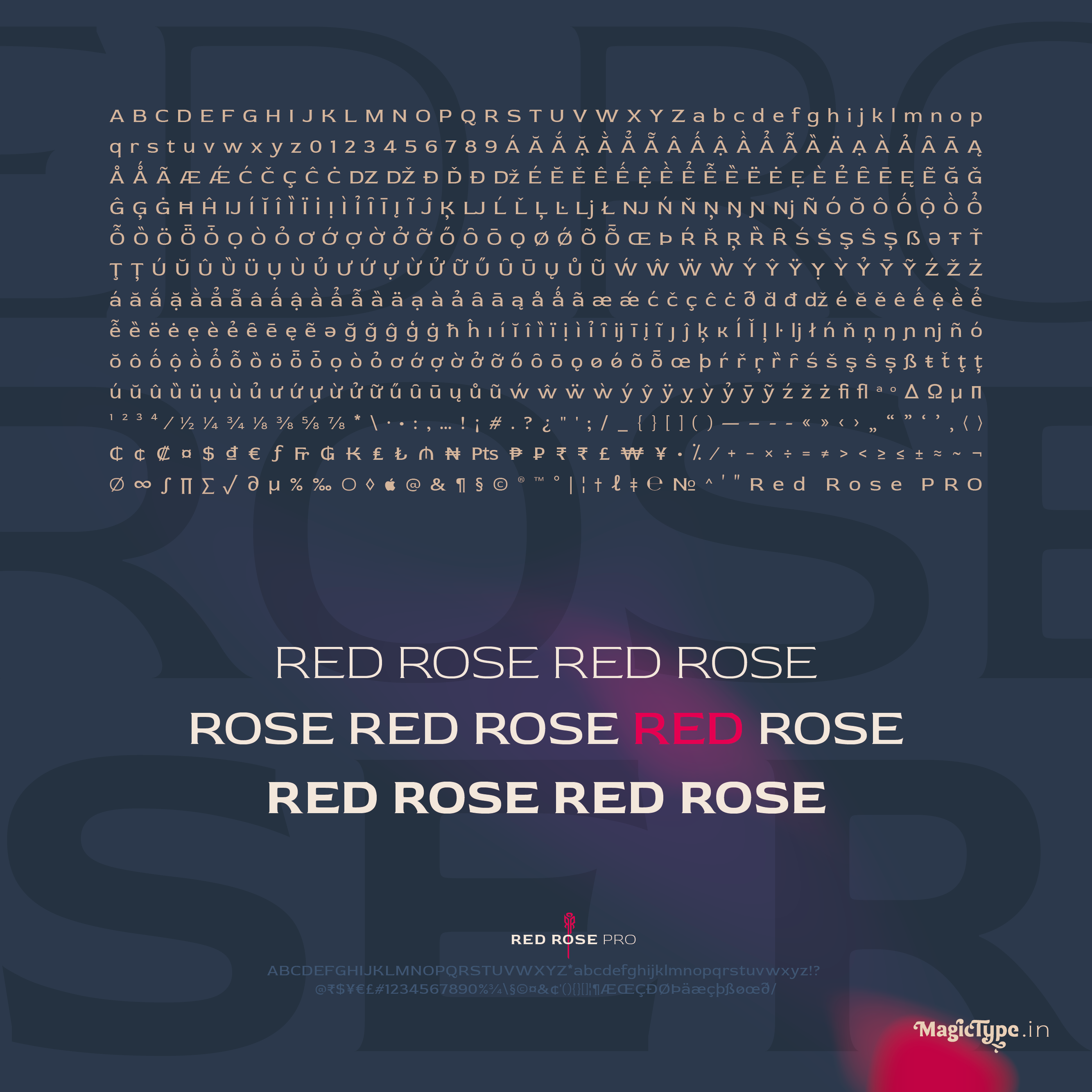 Red Rose font