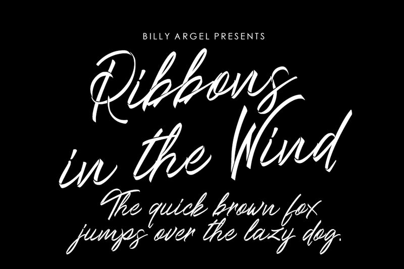 Ribbons in the wind font