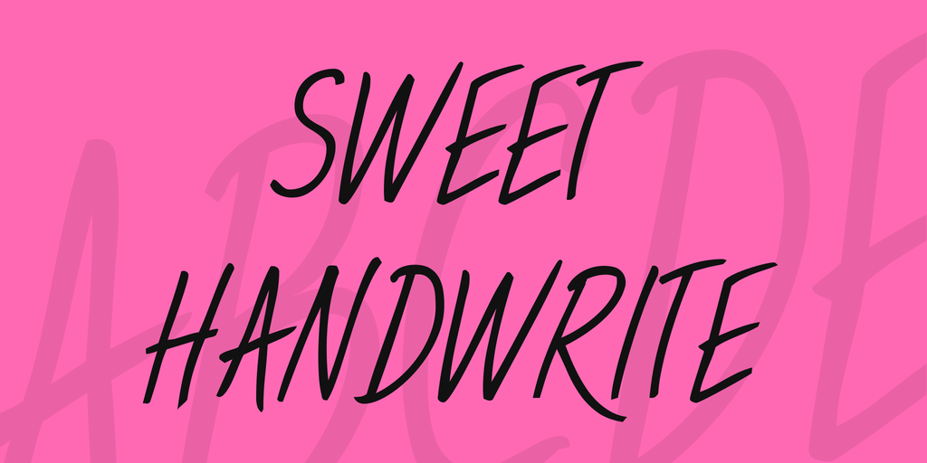 Sweet Handwrite font