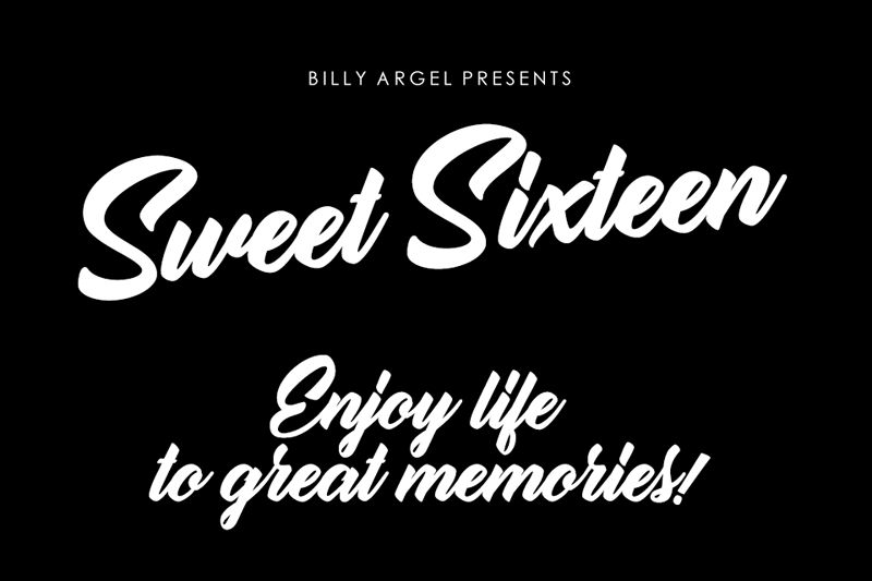 Sweet Sixteen font