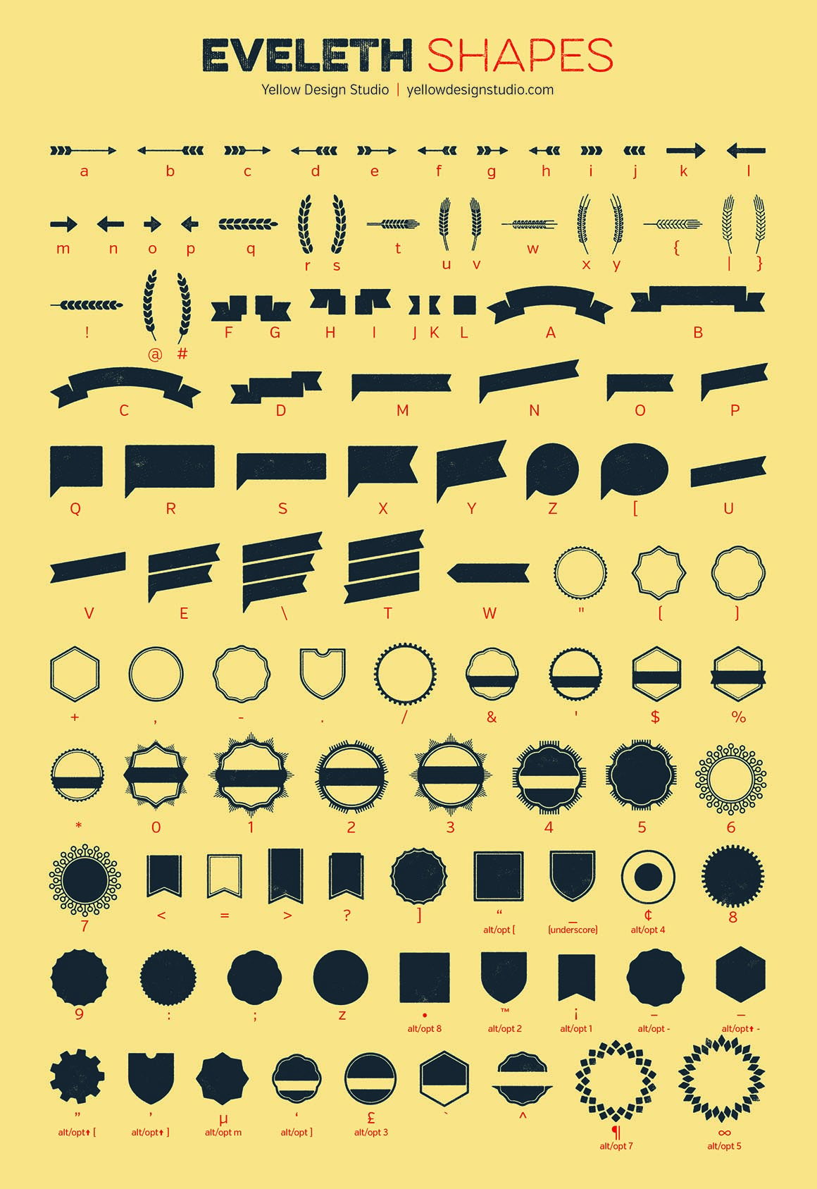 Eveleth Icons font