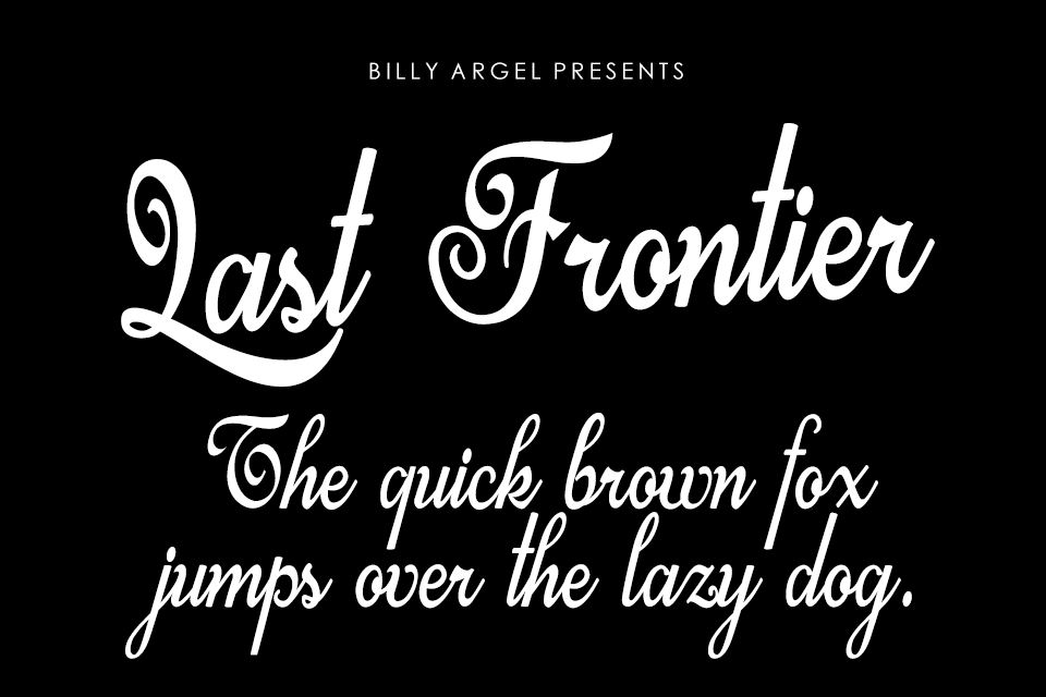 Last Frontier Personal Use font