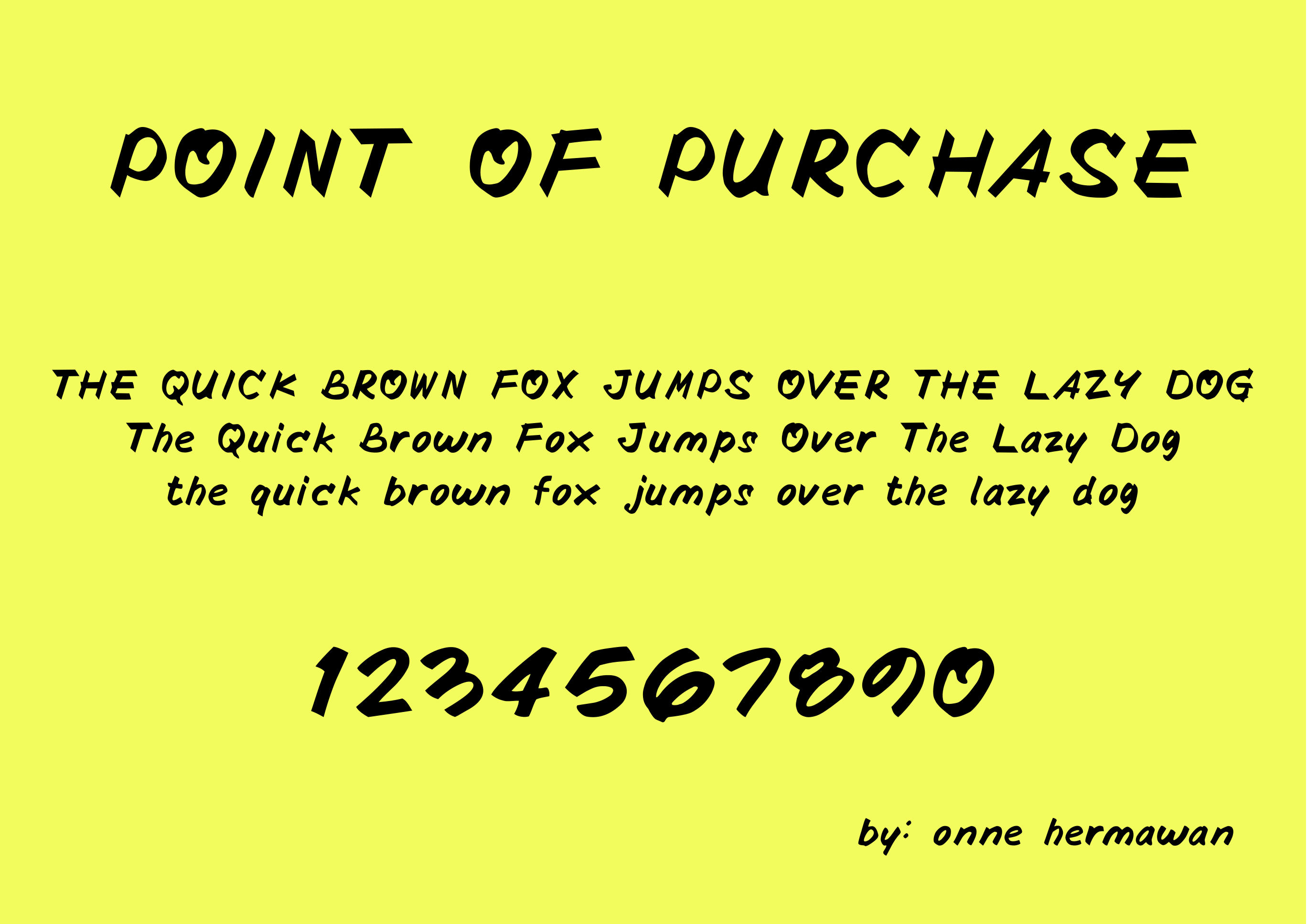 POINTOFPURCHASE font