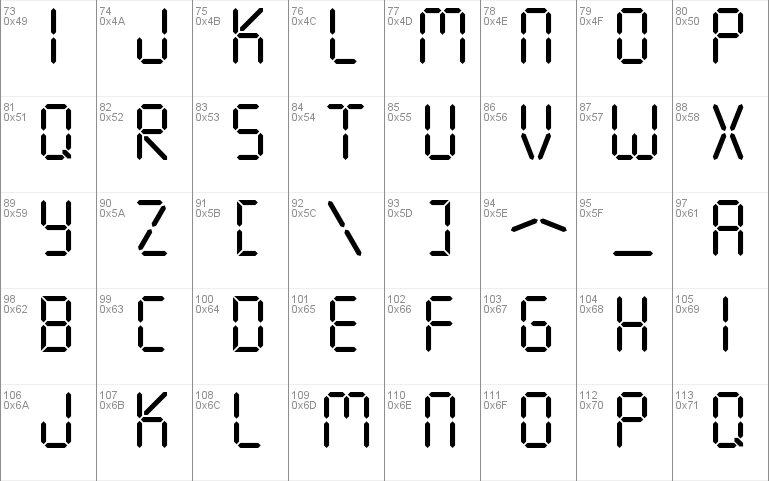 Seven Segment font