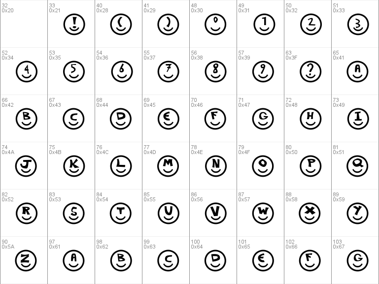 Download Free Smiley Faces Font, Free SmileyFace.ttf Smiley Faces Font ...