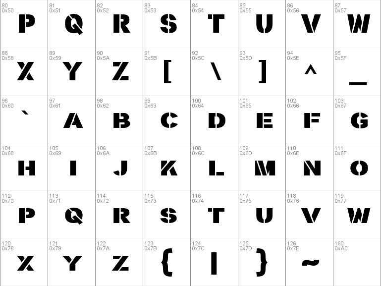 Download free stencilla font, free stencilla.ttf Regular font for Windows