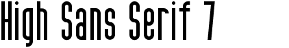 High Sans Serif 7