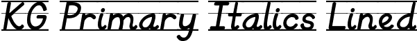 KG Primary Italics Lined