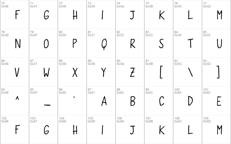 Quaderno Bianco Font