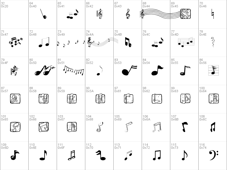 Download Download free Musicelements font, free MUSICELE.TTF Regular font for Windows