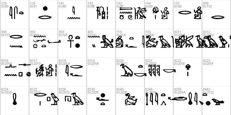 Download free Hieroglyph font, free HieroglyphRegular.ttf Regular font ...