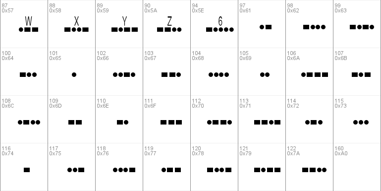 morse-code-font-fontzone