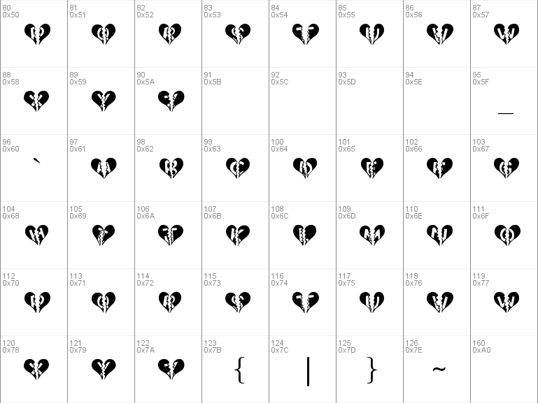 Download free Heart Broken font, free Heartbroken.ttf Regular font for ...