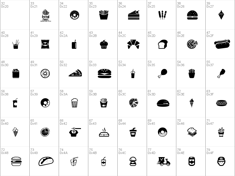 Download Free Fast Food Icons Font Free Fast Food Icons Ttf