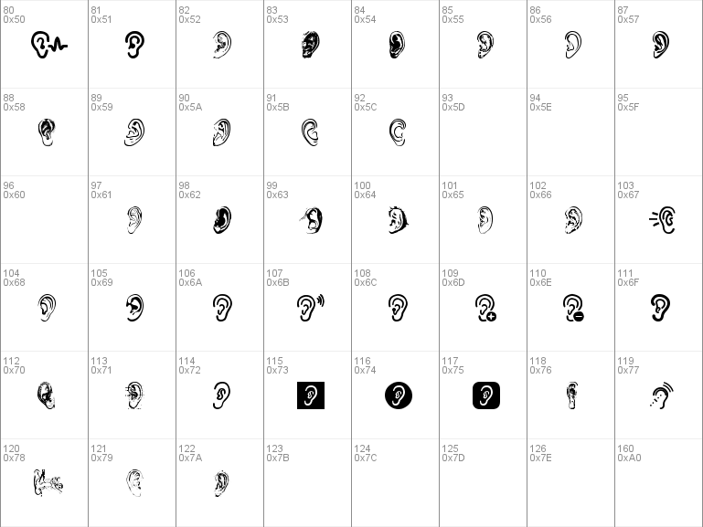 Download free Ear font, free Ear.ttf Regular font for Windows