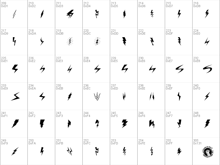 Download free Lightning Bolt font, free  Regular font for  Windows