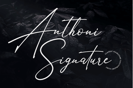 Anthoni Signature font