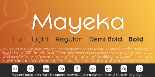 Mayeka Regular Demo font