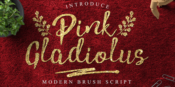 Pink Gladiolus font