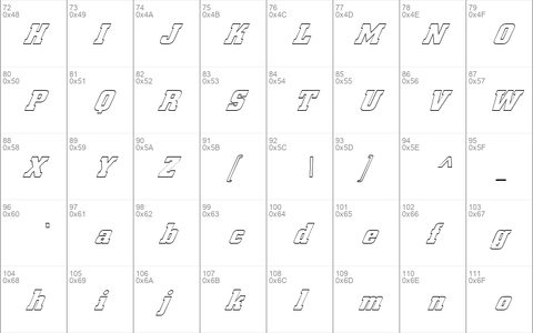 FZ BASIC 53 HOLLOW ITALIC