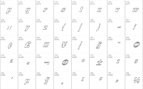 FZ BASIC 53 HOLLOW ITALIC