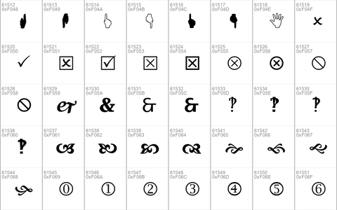 Wingdings 2 Regular